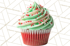 Christmas Cupcake PNG Clipart, Holiday Cupcake Dessert Png Product Image 2