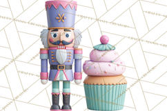 Christmas Cupcakes Clipart, Holiday Cupcake Clip Art Product Image 2