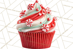 Christmas Cupcake PNG Clipart, Holiday Cupcake Dessert Png Product Image 3