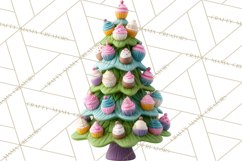 Christmas Cupcakes Clipart, Holiday Cupcake Clip Art Product Image 4