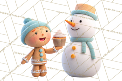 Christmas Cupcakes Clipart, Holiday Cupcake Clip Art Product Image 3