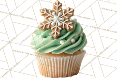Christmas Cupcake PNG Clipart, Holiday Cupcake Dessert Png Product Image 4