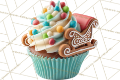 Christmas Cupcake PNG Clipart, Holiday Cupcake Dessert Png Product Image 2