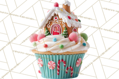 Christmas Cupcake PNG Clipart, Holiday Cupcake Dessert Png Product Image 4