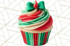 Christmas Cupcake PNG Clipart, Holiday Cupcake Dessert Png Product Image 5