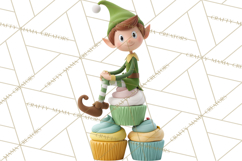 Christmas Cupcakes Clipart, Holiday Cupcake Clip Art Product Image 3