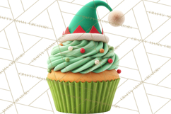 Christmas Cupcake PNG Clipart, Holiday Cupcake Dessert Png Product Image 3