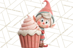 Christmas Cupcakes Clipart, Holiday Cupcake Clip Art Product Image 4