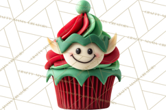 Christmas Cupcake PNG Clipart, Holiday Cupcake Dessert Png Product Image 5