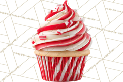 Christmas Cupcake PNG Clipart, Holiday Cupcake Dessert Png Product Image 2