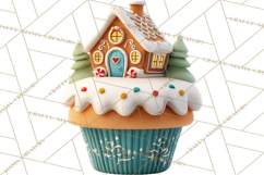 Christmas Cupcakes Clipart, Holiday Cupcake Clip Art Product Image 3