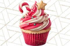 Christmas Cupcake PNG Clipart, Holiday Cupcake Dessert Png Product Image 3