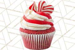 Christmas Cupcake PNG Clipart, Holiday Cupcake Dessert Png Product Image 5