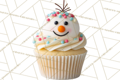 Christmas Cupcake PNG Clipart, Holiday Cupcake Dessert Png Product Image 5