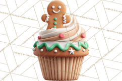 Christmas Cupcakes Clipart, Holiday Cupcake Clip Art Product Image 3