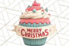 Christmas Cupcakes Clipart, Holiday Cupcake Clip Art Product Image 5