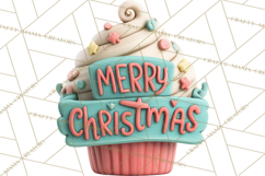 Christmas Cupcakes Clipart, Holiday Cupcake Clip Art Product Image 3