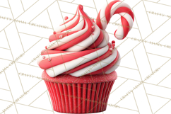 Christmas Cupcake PNG Clipart, Holiday Cupcake Dessert Png Product Image 3