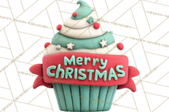 Christmas Cupcakes Clipart, Holiday Cupcake Clip Art Product Image 4