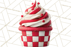 Christmas Cupcakes Clipart, Holiday Cupcake Clip Art Product Image 2