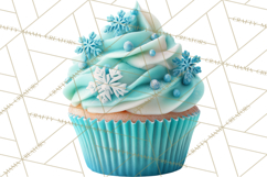 Christmas Cupcake PNG Clipart, Holiday Cupcake Dessert Png Product Image 2