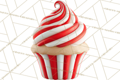 Christmas Cupcakes Clipart, Holiday Cupcake Clip Art Product Image 3
