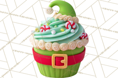 Christmas Cupcake PNG Clipart, Holiday Cupcake Dessert Png Product Image 2
