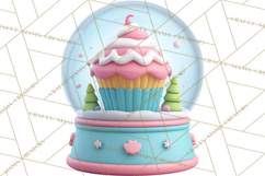 Christmas Cupcakes Clipart, Holiday Cupcake Clip Art Product Image 2