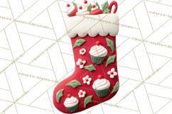 Christmas Cupcakes Clipart, Holiday Cupcake Clip Art Product Image 4