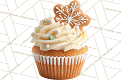 Christmas Cupcake PNG Clipart, Holiday Cupcake Dessert Png Product Image 5