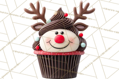 Christmas Cupcake PNG Clipart, Holiday Cupcake Dessert Png Product Image 2