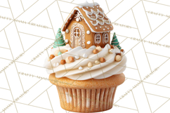 Christmas Cupcake PNG Clipart, Holiday Cupcake Dessert Png Product Image 3