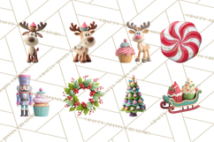 Christmas Cupcakes Clipart, Holiday Cupcake Clip Art Product Image 9