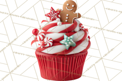 Christmas Cupcake PNG Clipart, Holiday Cupcake Dessert Png Product Image 3