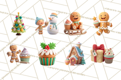Christmas Cupcakes Clipart, Holiday Cupcake Clip Art Product Image 4