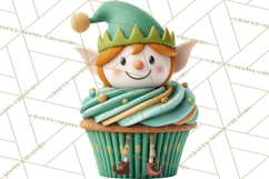 Christmas Cupcake PNG Clipart, Holiday Cupcake Dessert Png Product Image 3