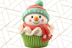 Christmas Cupcake PNG Clipart, Holiday Cupcake Dessert Png Product Image 4