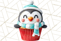 Christmas Cupcake PNG Clipart, Holiday Cupcake Dessert Png Product Image 4
