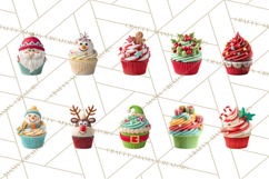 Christmas Cupcake PNG Clipart, Holiday Cupcake Dessert Png Product Image 5
