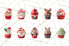 Christmas Cupcake PNG Clipart, Holiday Cupcake Dessert Png Product Image 2