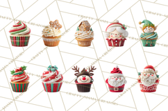 Christmas Cupcake PNG Clipart, Holiday Cupcake Dessert Png Product Image 4