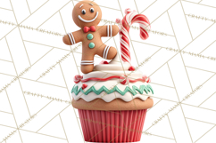 Christmas Cupcakes Clipart, Holiday Cupcake Clip Art Product Image 5