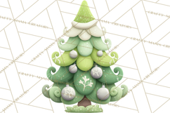 Textured Clay Christmas Tree Clipart PNG, Holiday Clipart Product Image 5