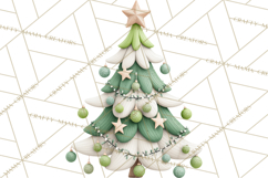 Textured Clay Christmas Tree Clipart PNG, Holiday Clipart Product Image 2