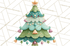 Textured Clay Christmas Tree Clipart PNG, Holiday Clipart Product Image 3