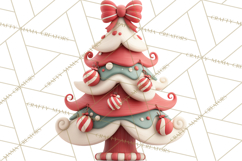 Textured Clay Christmas Tree Clipart PNG, Holiday Clipart Product Image 2