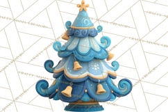 Textured Clay Christmas Tree Clipart PNG, Holiday Clipart Product Image 2