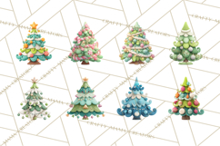 Textured Clay Christmas Tree Clipart PNG, Holiday Clipart Product Image 7