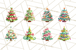 Textured Clay Christmas Tree Clipart PNG, Holiday Clipart Product Image 8