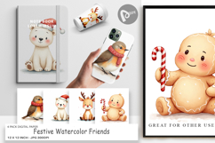 Festive Friends Digital Paper Product Image 1